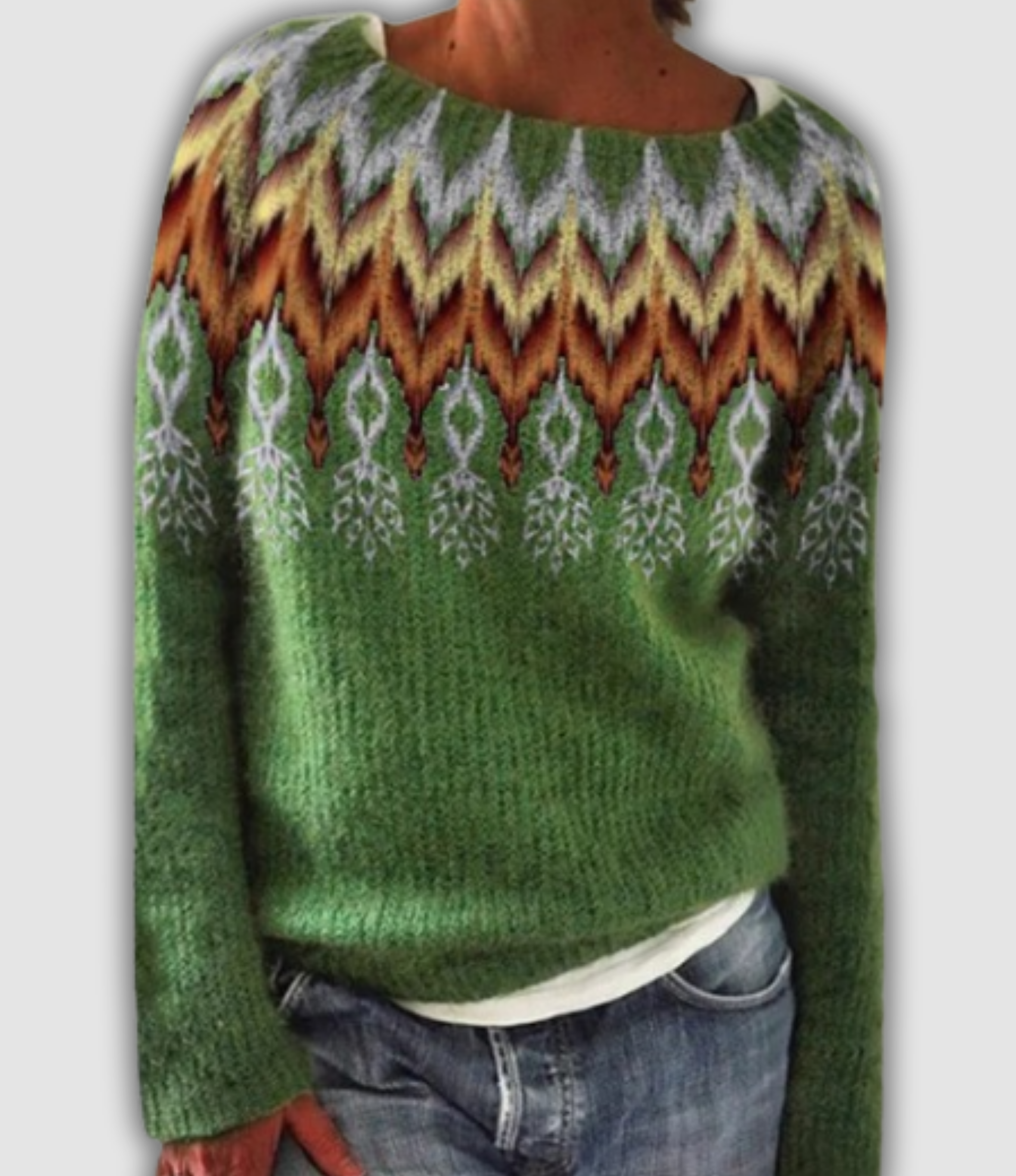 Nora - Vintage Icelandic Ice Knit Sweater
