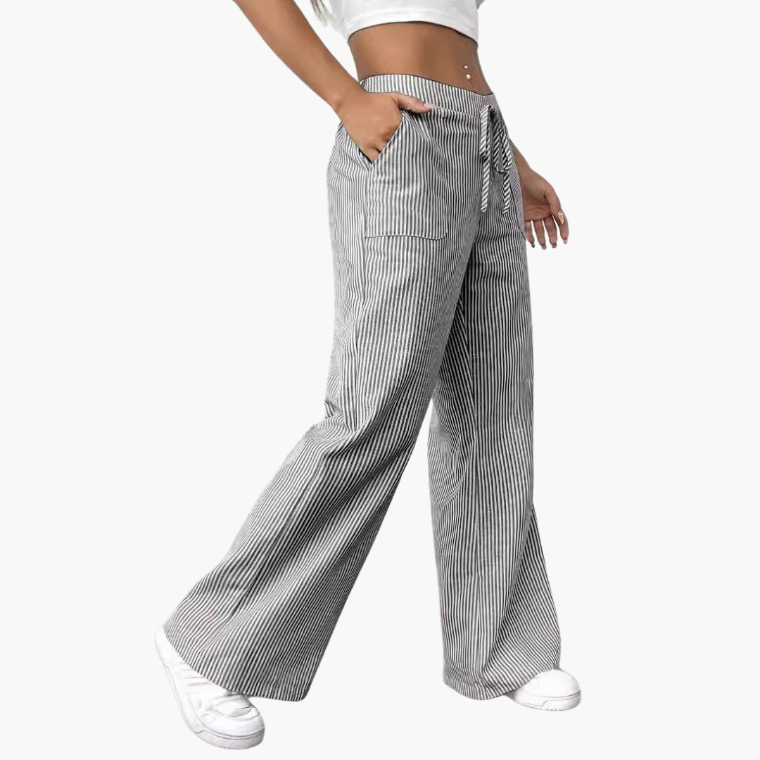 Boutique Eliza™ | Striped Wide-Leg Trousers