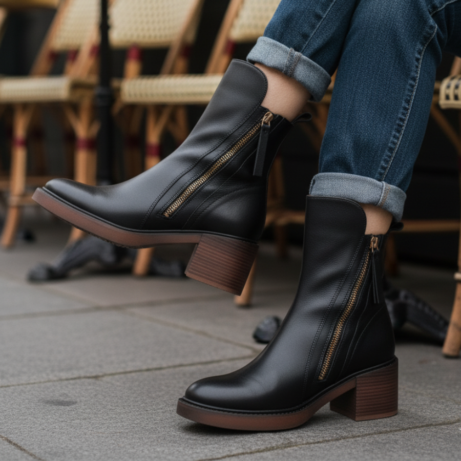 Grazia™ Dual-Zip Winter Boots — Stable Grip & All-Day Comfort