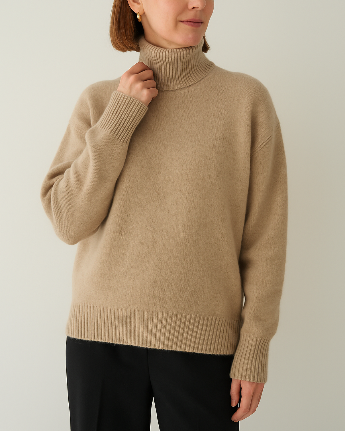 Annelise – High Neck Cashmere Jumper