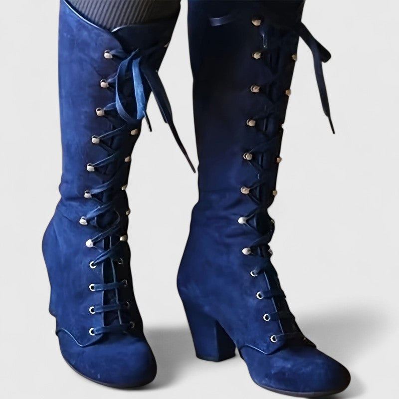 Marion | Velvet Elegance High Boots