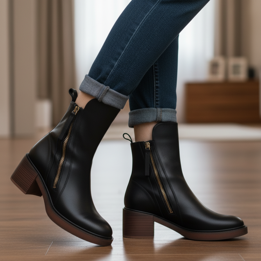 Grazia™ Dual-Zip Winter Boots — Stable Grip & All-Day Comfort