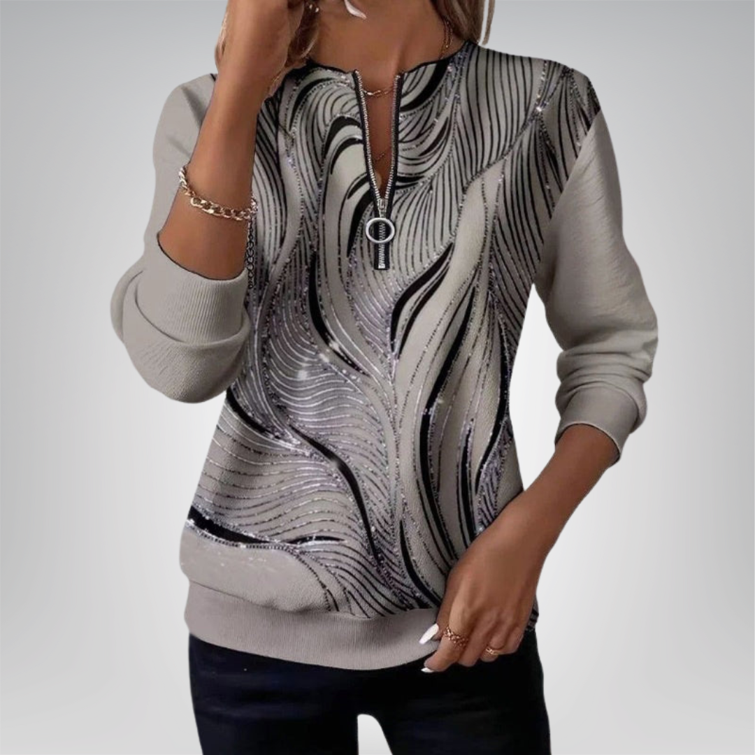 Amelia™ Half-Zip Swirl Sweatshirt