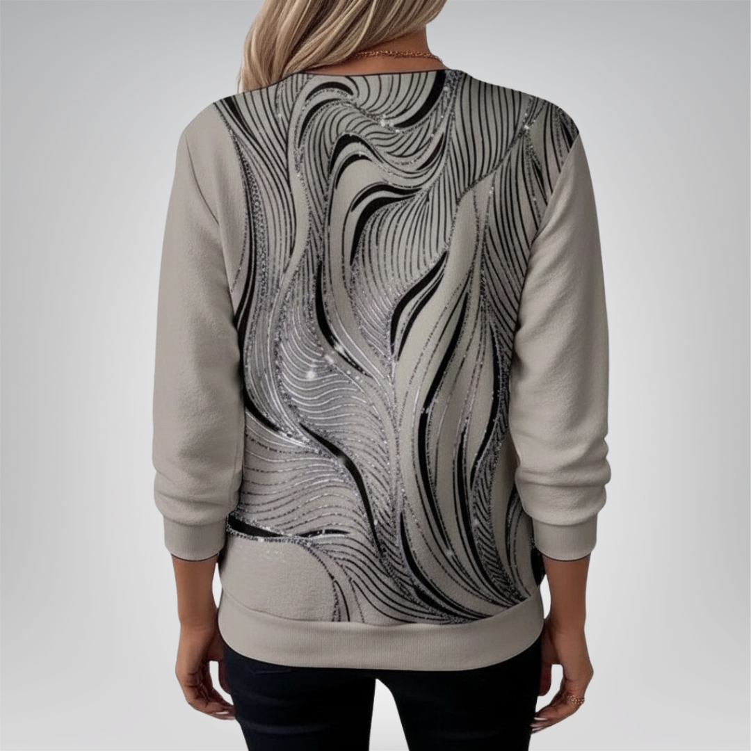Amelia™ Half-Zip Swirl Sweatshirt