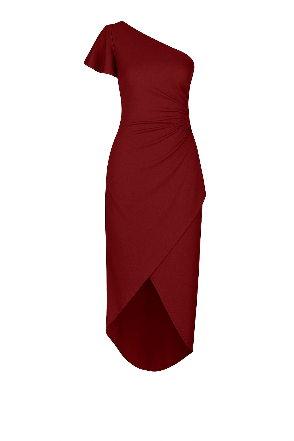 Alice - Ruffle Trim One Shoulder Dress