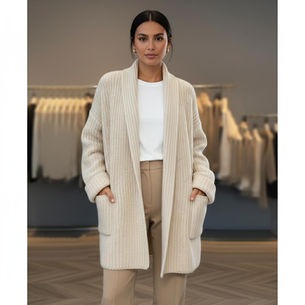 IRENE | Knitted Cardigan in Wool Blend