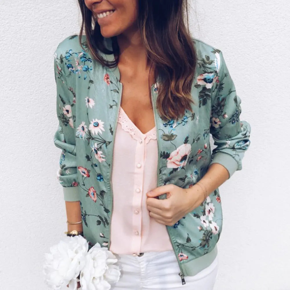 Aria - Bomber jacket with trendy floral print