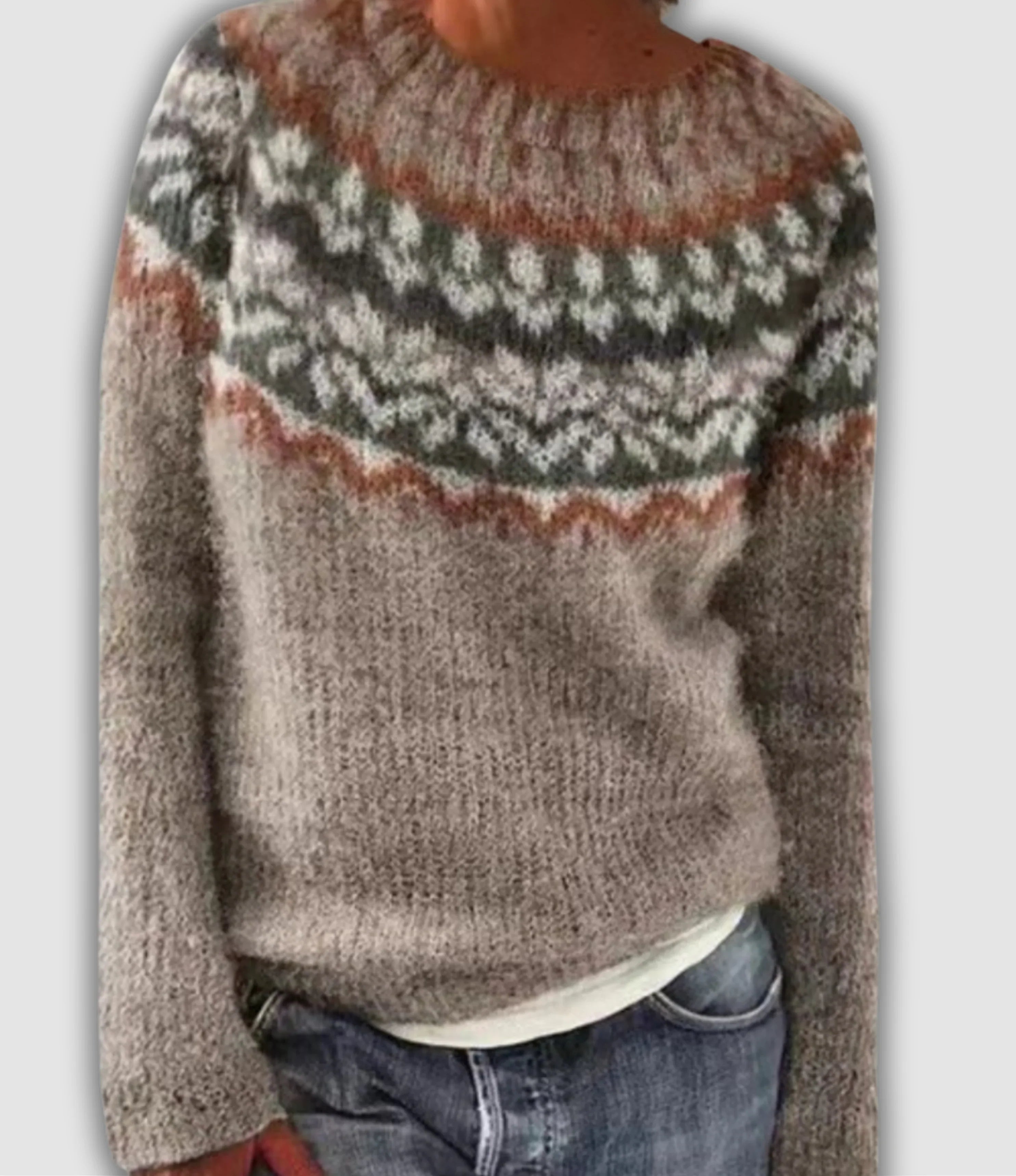 Juno - Classic Nordic Chevron Knit Jumper