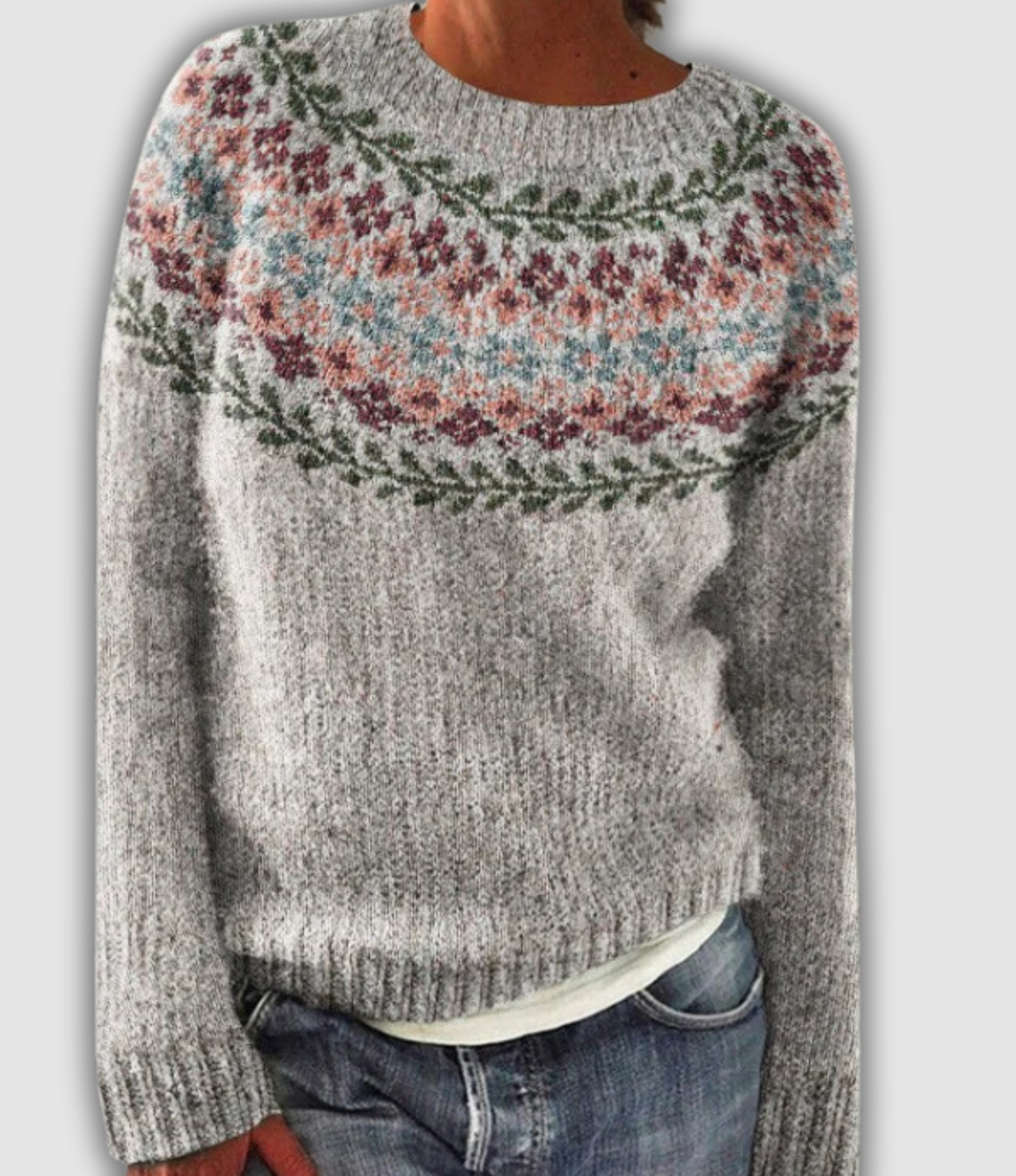 Xanthe - Vintage Floral Knit for Cosy Everyday Comfort