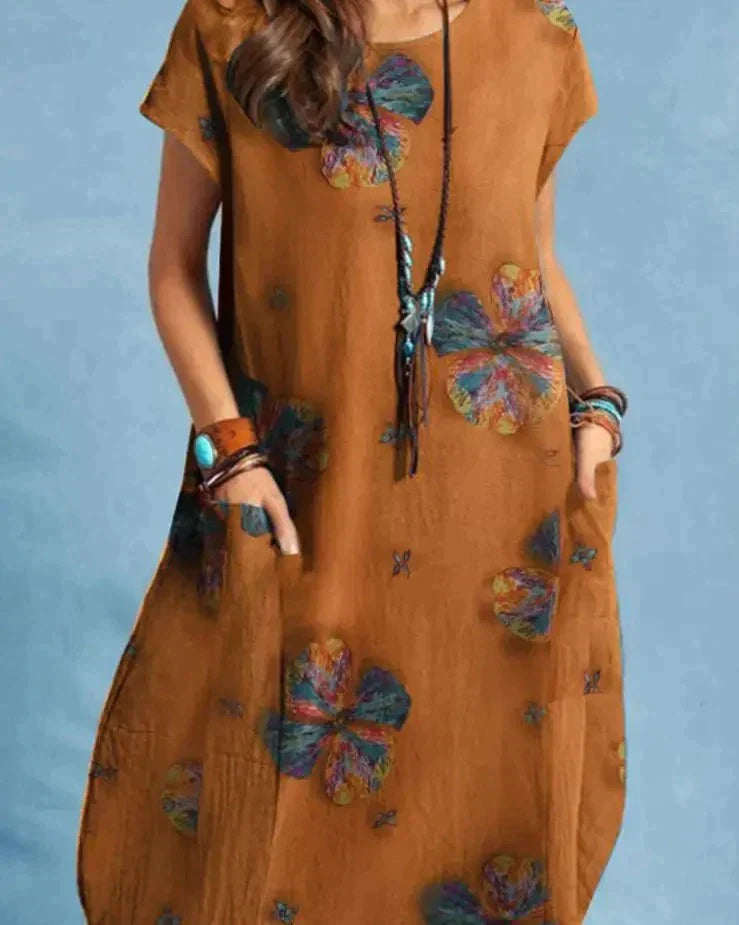 Hattie - Elegant Vintage Midi Dress (Plus Size Available)