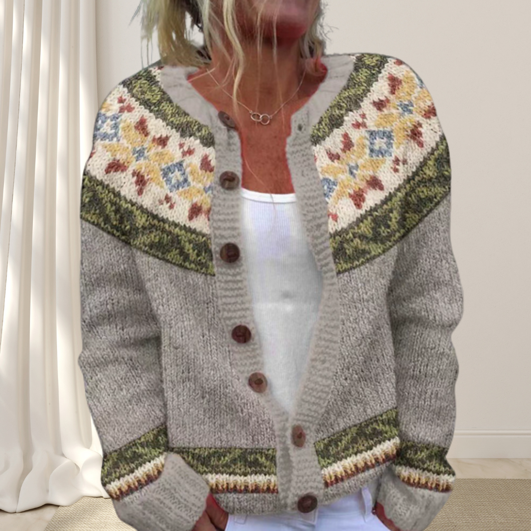 Boutique Eliza™ | Loose Chic Patterned Cardigan