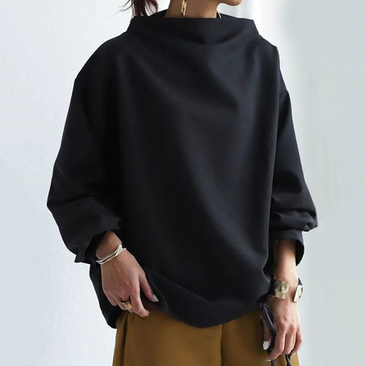 Soraya - Soft Knit Top with High Neck