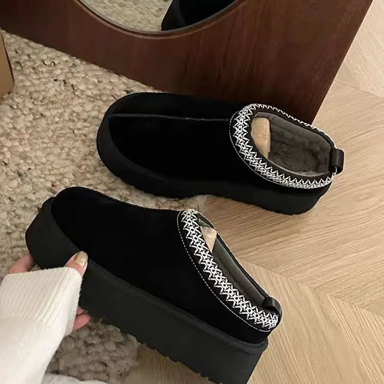 Tessa | Suede Fur-Lined Slip-Ons