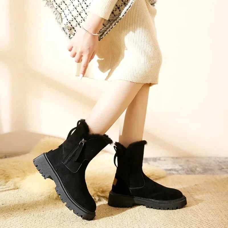 Lara | Suede Winter Ankle Boots