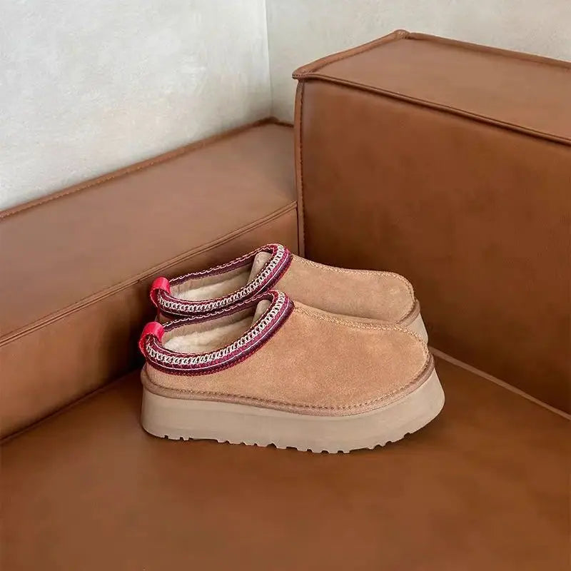 Tessa | Suede Fur-Lined Slip-Ons