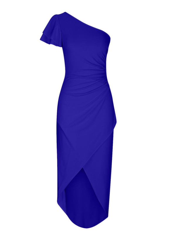 Alice - Ruffle Trim One Shoulder Dress