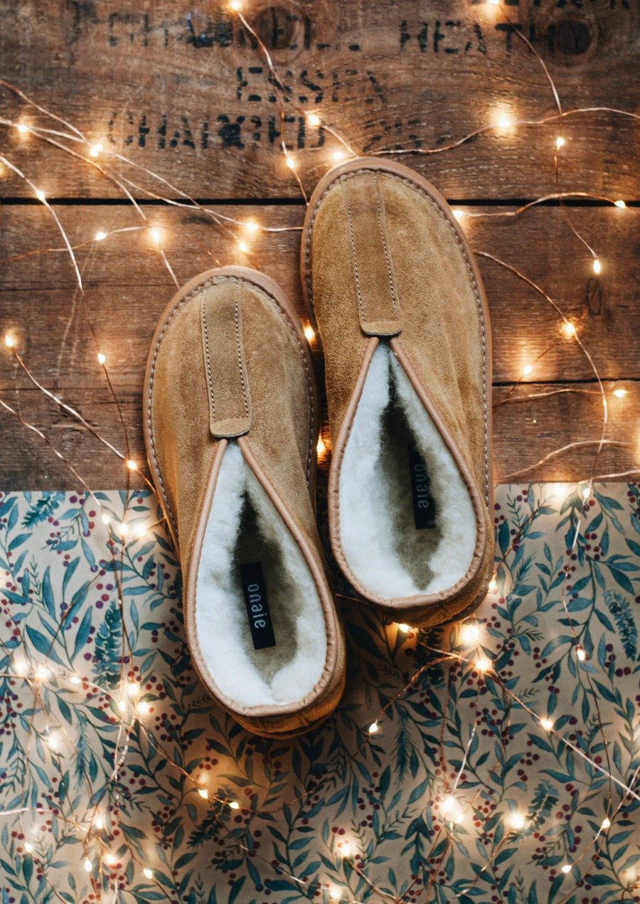 Amara | Suede & Wool Slipper Boots