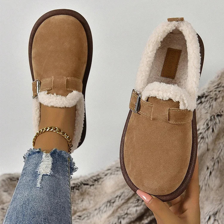 Elsie | Plush Fleece-Lined Suede Clogs
