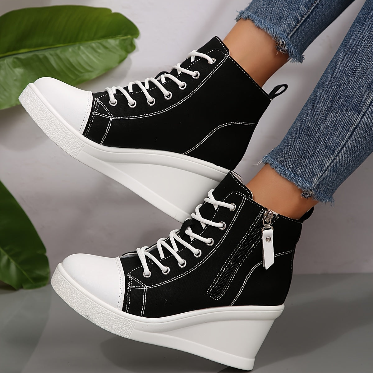 Uptown™ Chic Canvas Wedge Trainer