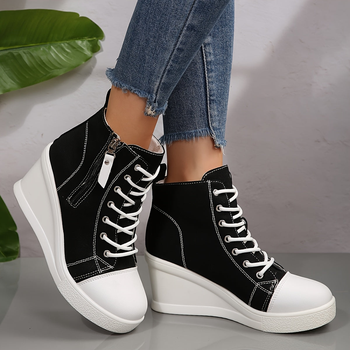 Uptown™ Chic Canvas Wedge Trainer