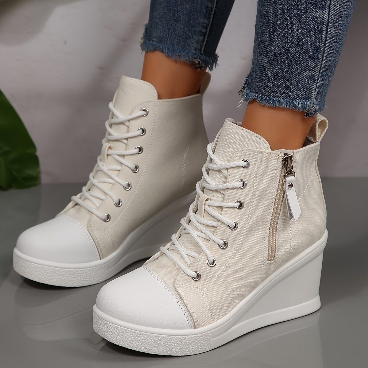Uptown™ Chic Canvas Wedge Trainer