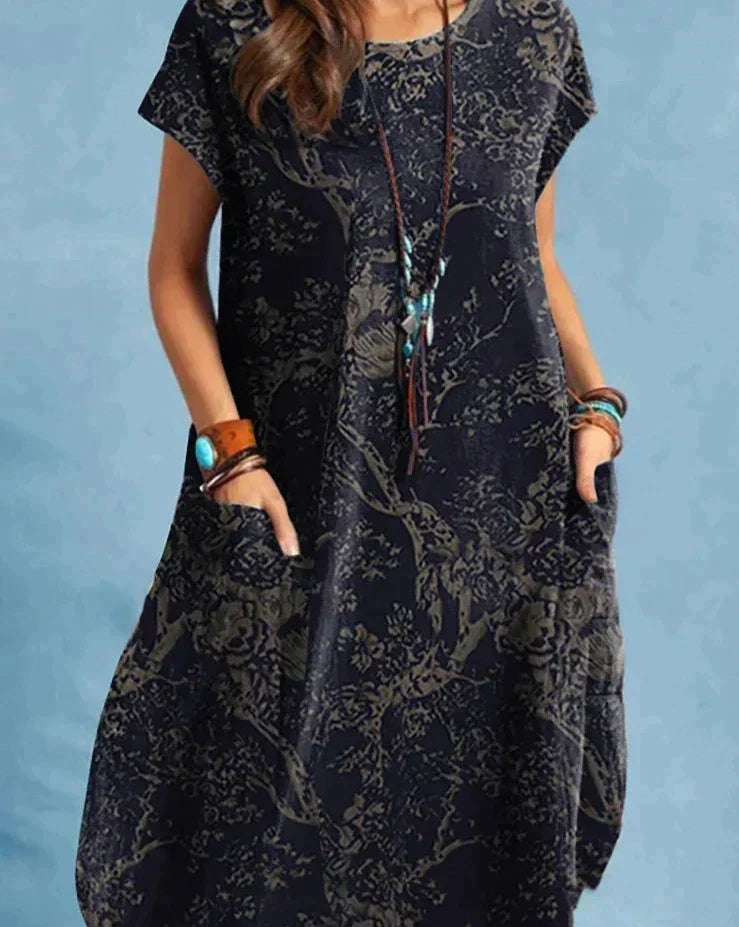 Hattie - Elegant Vintage Midi Dress (Plus Size Available)