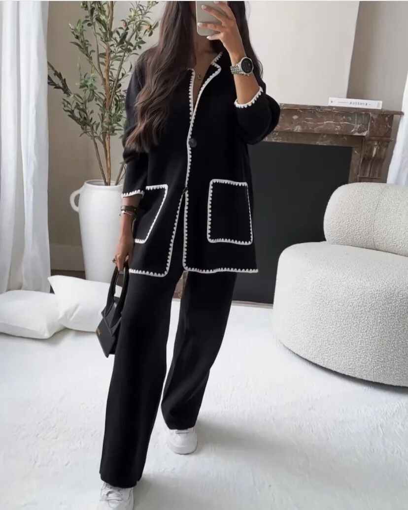 Boutique Eliza™ | Contrast Trim Ensemble Set