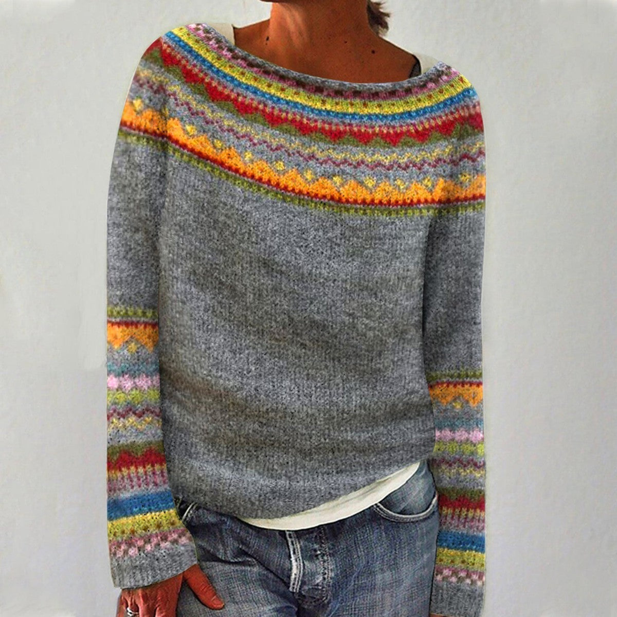 Harper - Retro Scandinavian knitted sweater