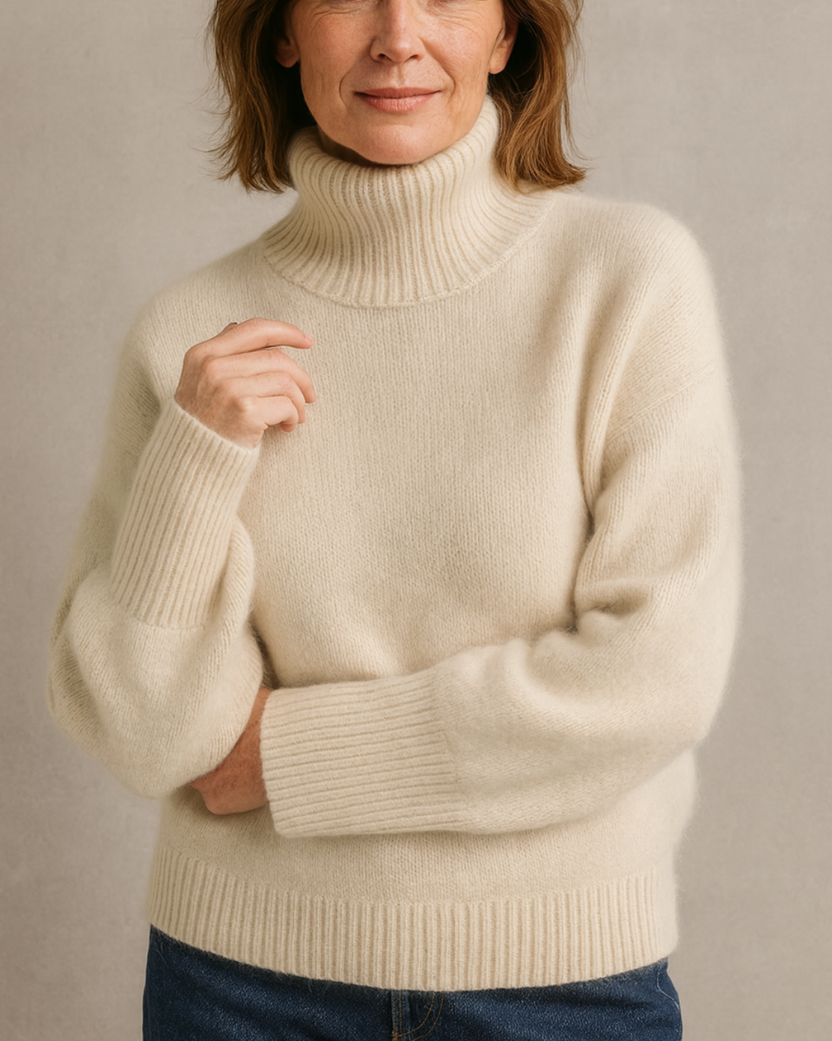 Annelise – High Neck Cashmere Jumper