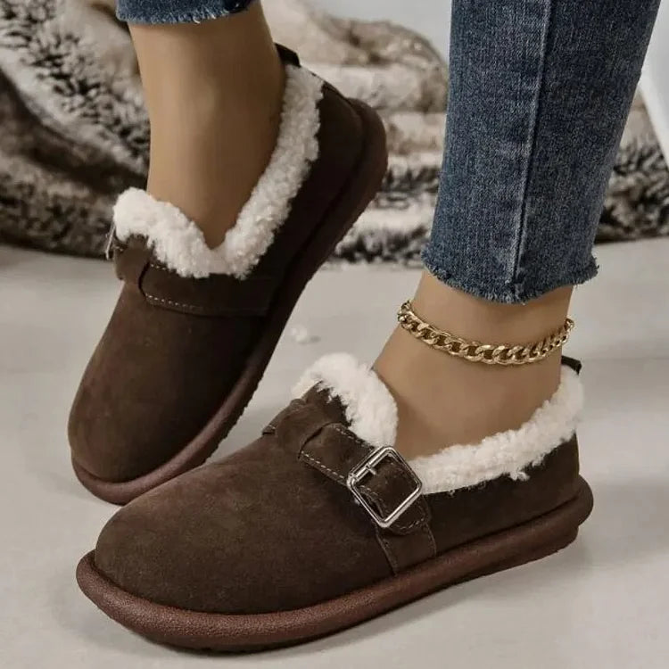 Elsie | Plush Fleece-Lined Suede Clogs