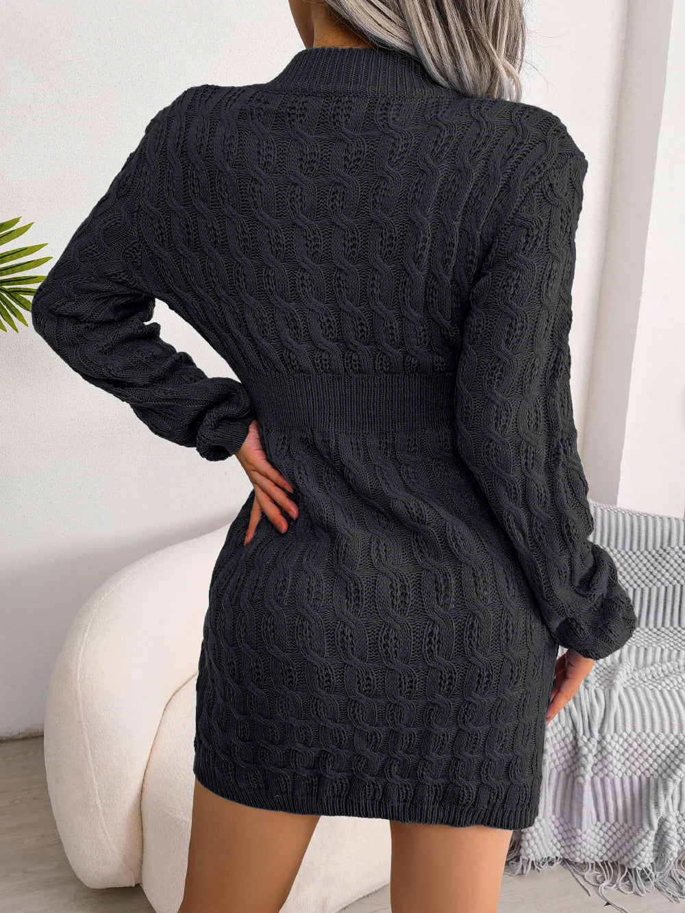 Jade - Women's Ribbed Knit Mini Dress
