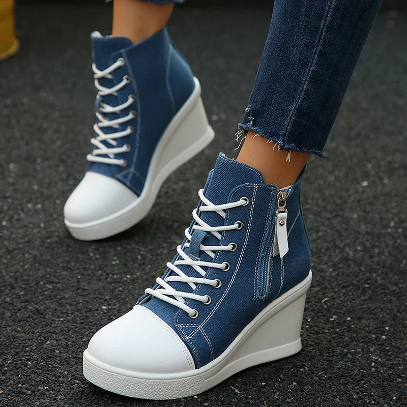 Uptown™ Chic Canvas Wedge Trainer