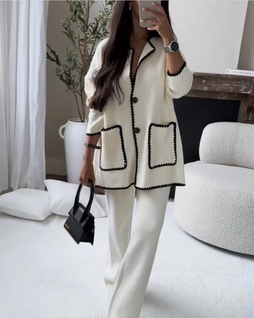 Boutique Eliza™ | Contrast Trim Ensemble Set