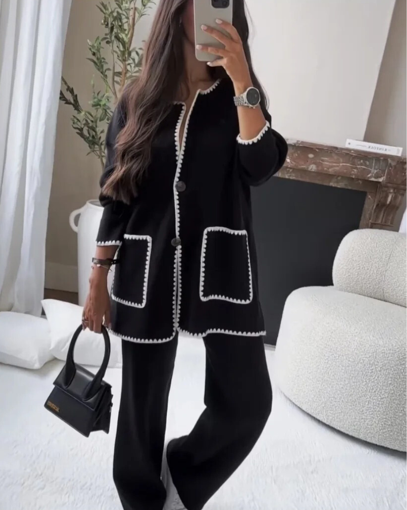 Boutique Eliza™ | Contrast Trim Ensemble Set