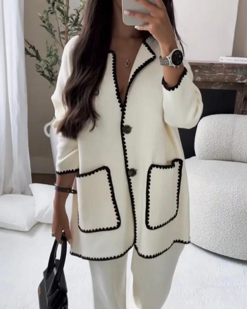 Boutique Eliza™ | Contrast Trim Ensemble Set