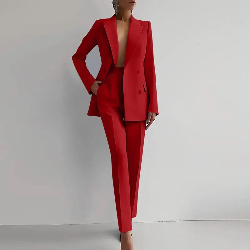 Boutique Eliza™ | Women’s Slim Fit Tailored Cigarette Pantsuit