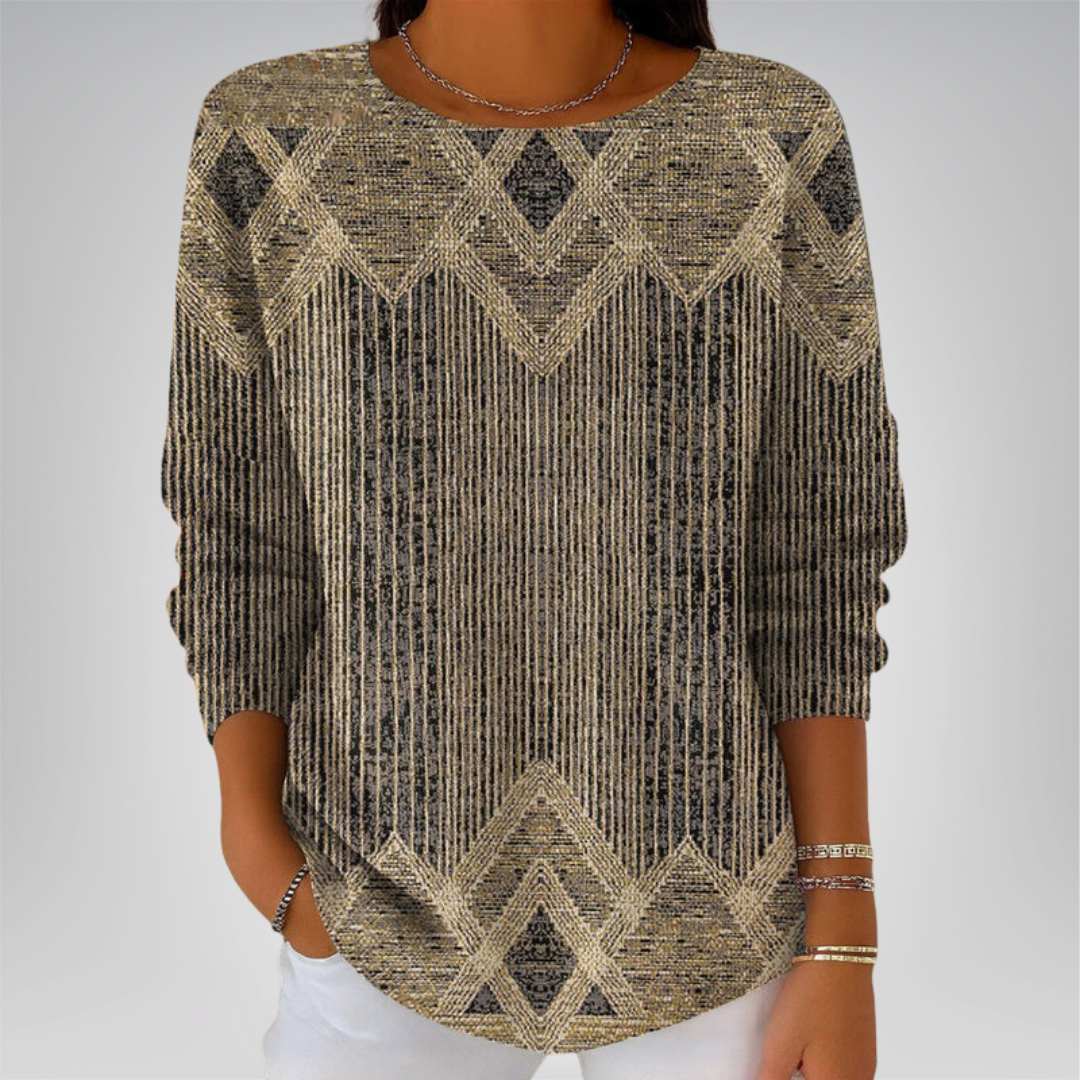 Eva | Vintage Striped Long-Sleeve T-Shirt