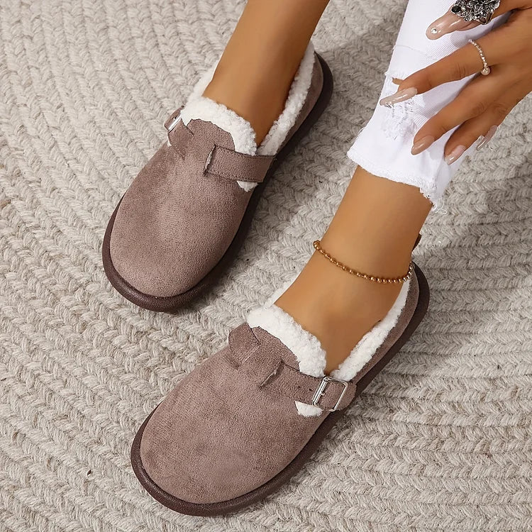 Elsie | Plush Fleece-Lined Suede Clogs