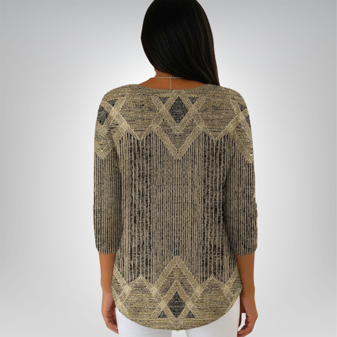 Eva | Vintage Striped Long-Sleeve T-Shirt