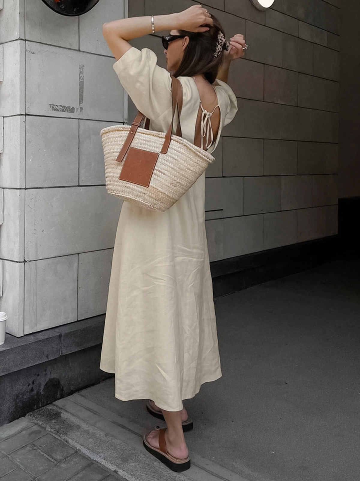 Penelope - Effortless Linen Buttoned Midi Dress