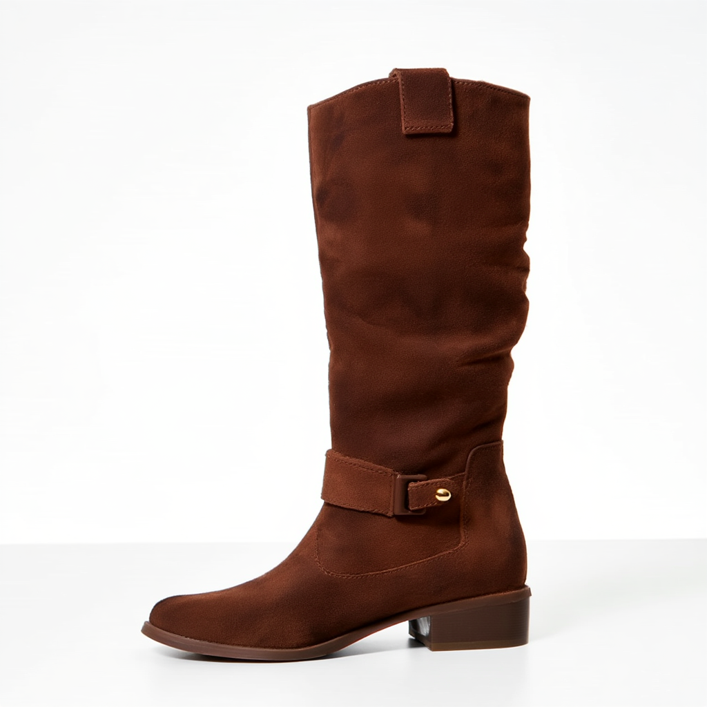 BelleVie — Elegant Suede Knee-High Boots