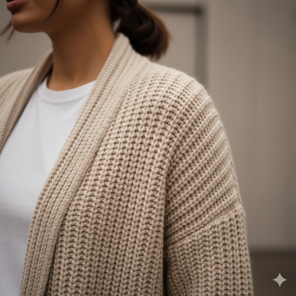 IRENE | Knitted Cardigan in Wool Blend