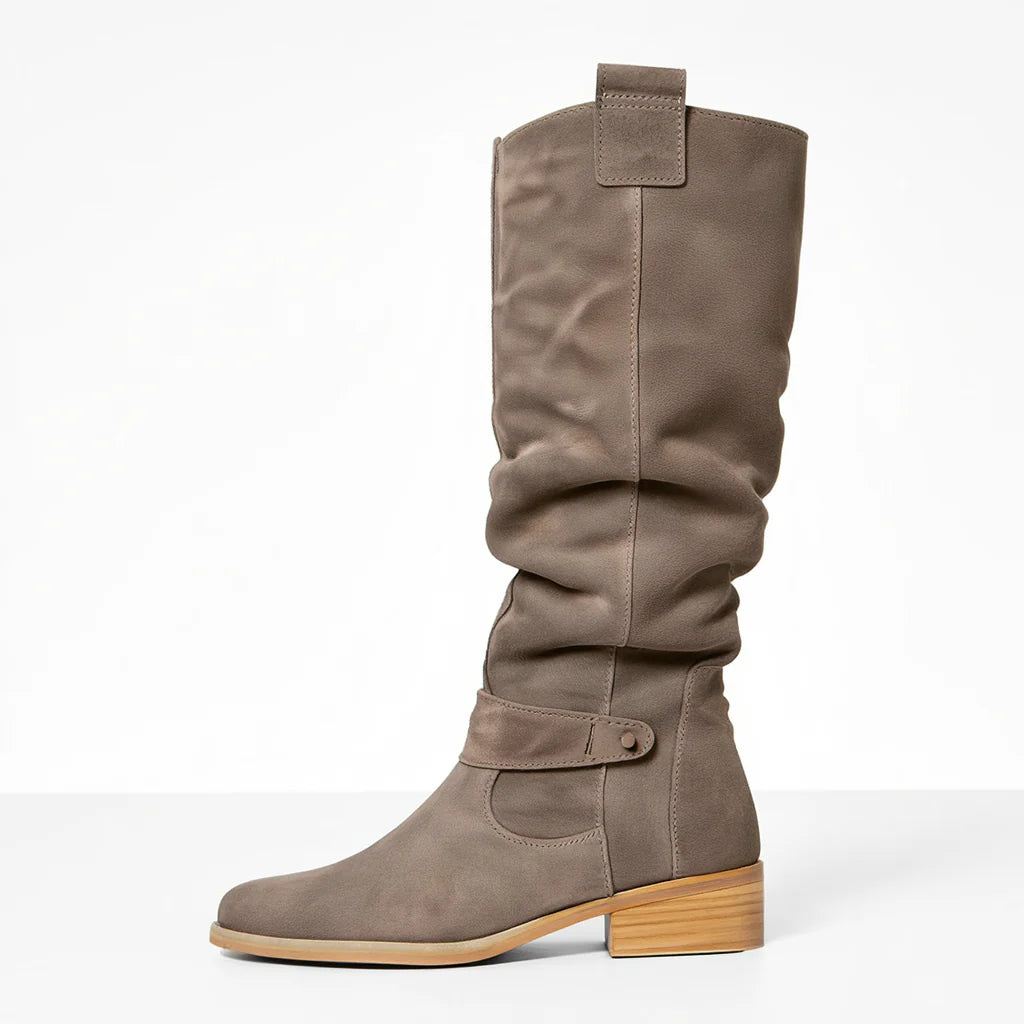 BelleVie — Elegant Suede Knee-High Boots