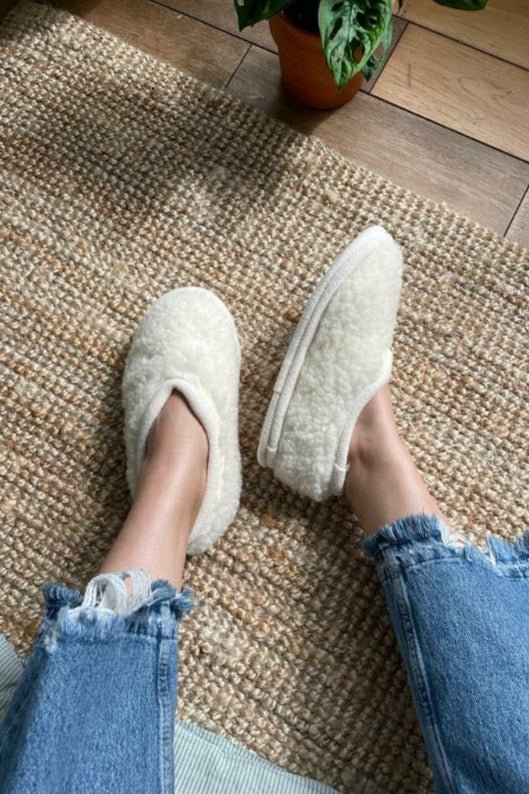 Isla | Milk Merino Wool Slippers