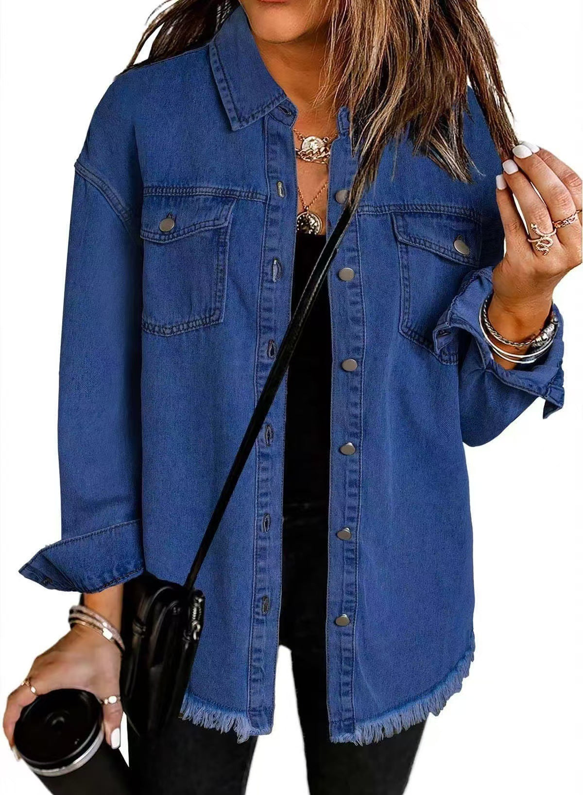 Boutique Eliza™ | Long-Sleeved Denim Jacket with Pockets