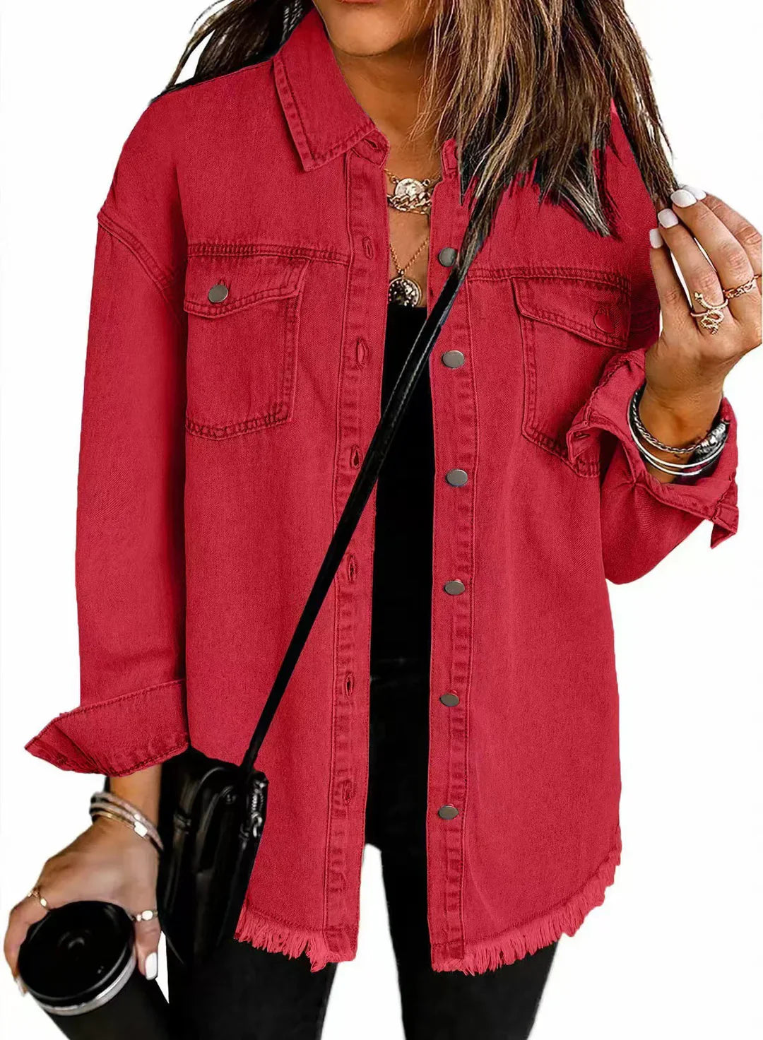 Boutique Eliza™ | Long-Sleeved Denim Jacket with Pockets