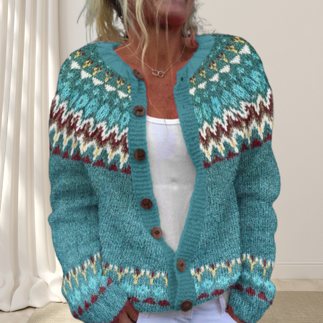 Boutique Eliza™ | Loose Chic Patterned Cardigan