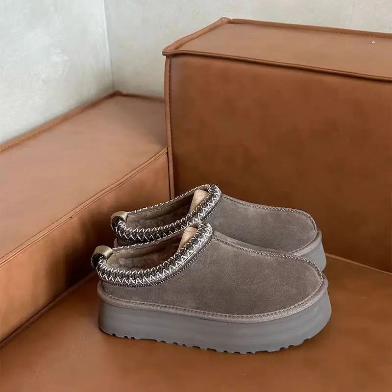 Tessa | Suede Fur-Lined Slip-Ons