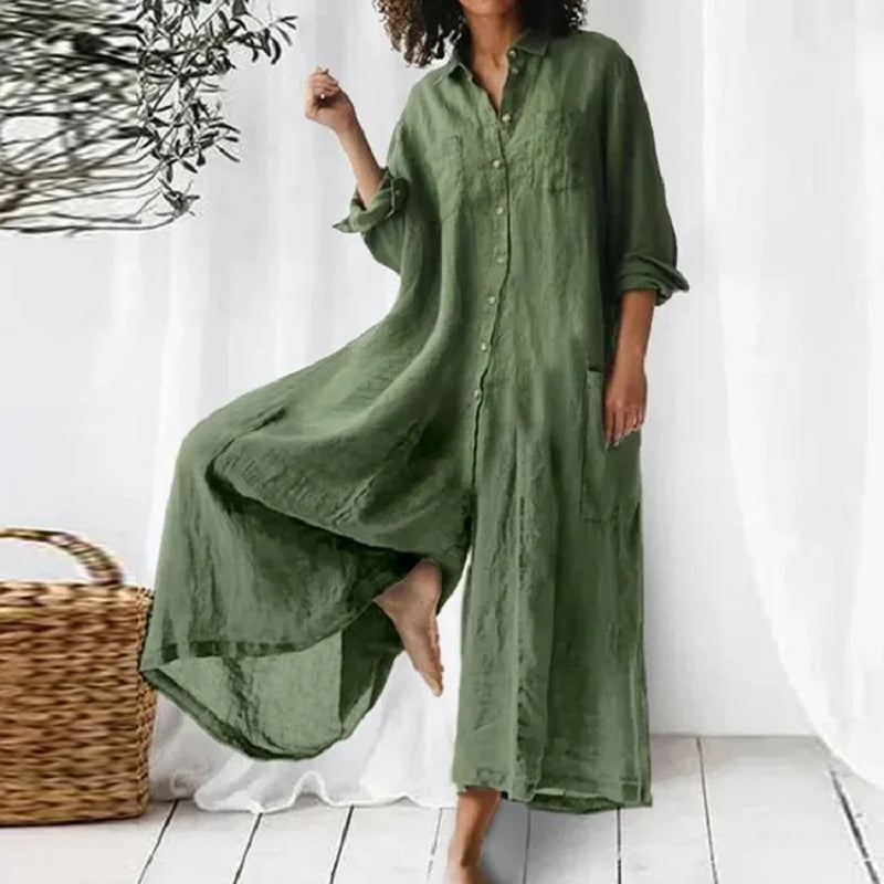 Estrella - Light and Flowing Linen Maxi Dress