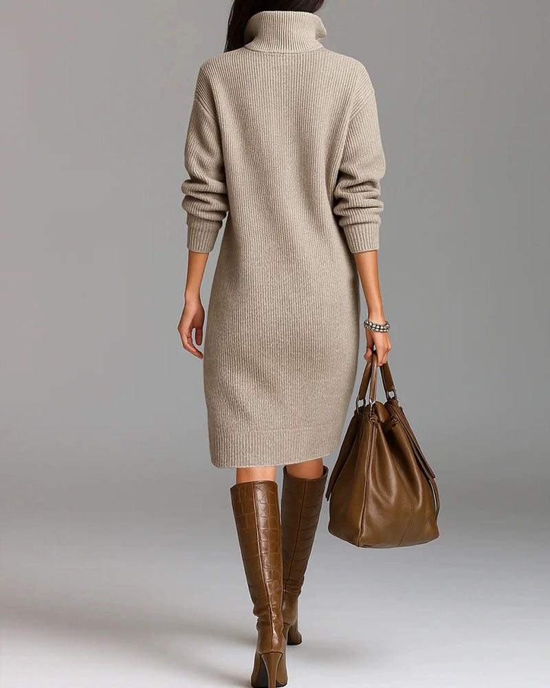 Stasey | Elegant Pullover Knit Midi Dress